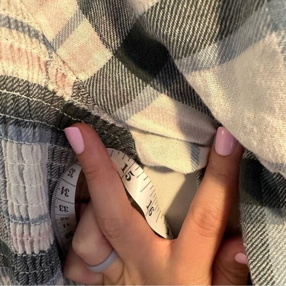 Madewell Cotton Black Blue Pink Smocked Square Neck Mini Dress Large - Picture 7 of 12